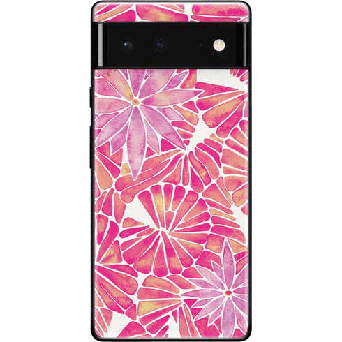 Cat Coq Pink Water Lilies Google Pixel 6 Skin